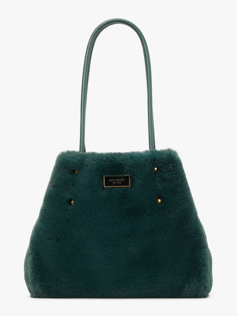 Kate Spade Everything Faux Fur Medium Tote Deep Green | 5692407-YE