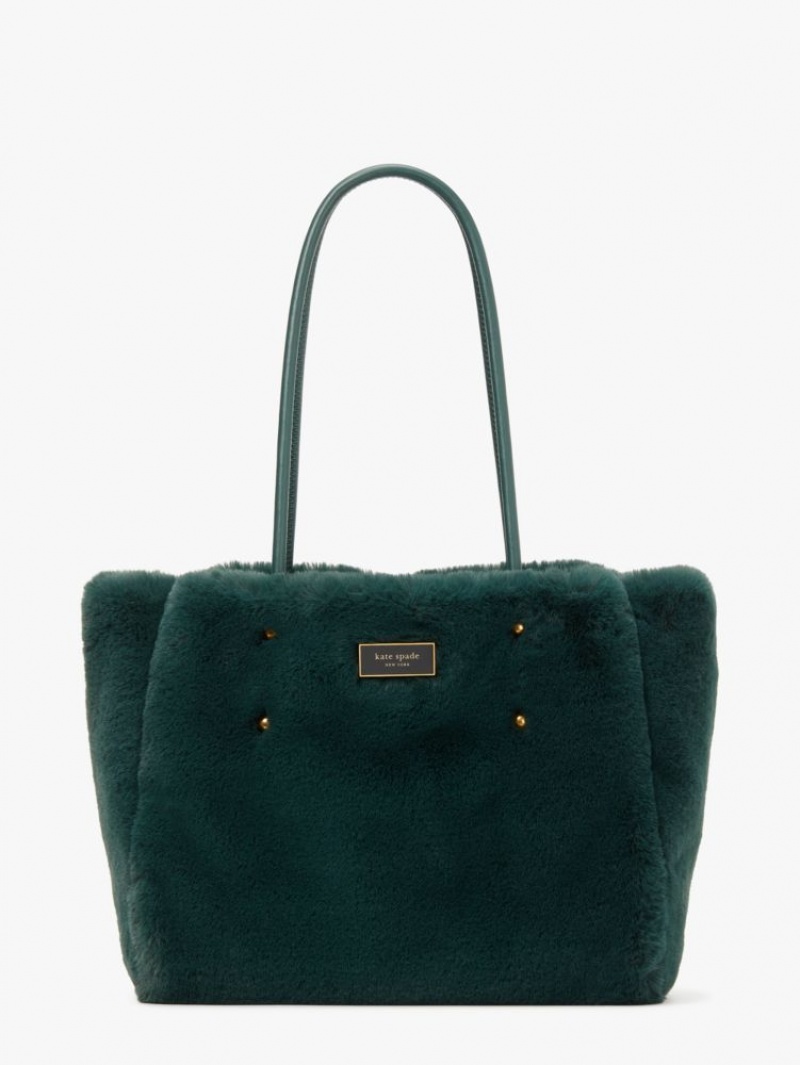 Kate Spade Everything Faux Fur Medium Tote Deep Green | 5692407-YE