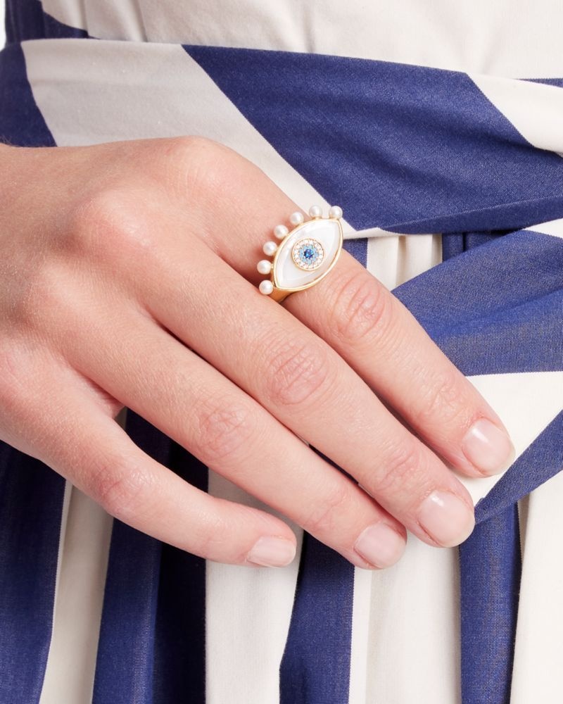Kate Spade Evil Eye Ring Cream Multicolor | 3642791-SK