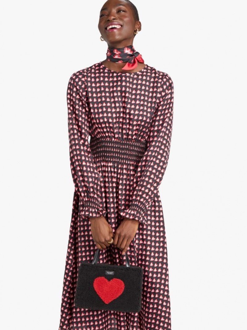 Kate Spade Fancy Hearts Waverly Dress Black Multicolor | 2854179-KX