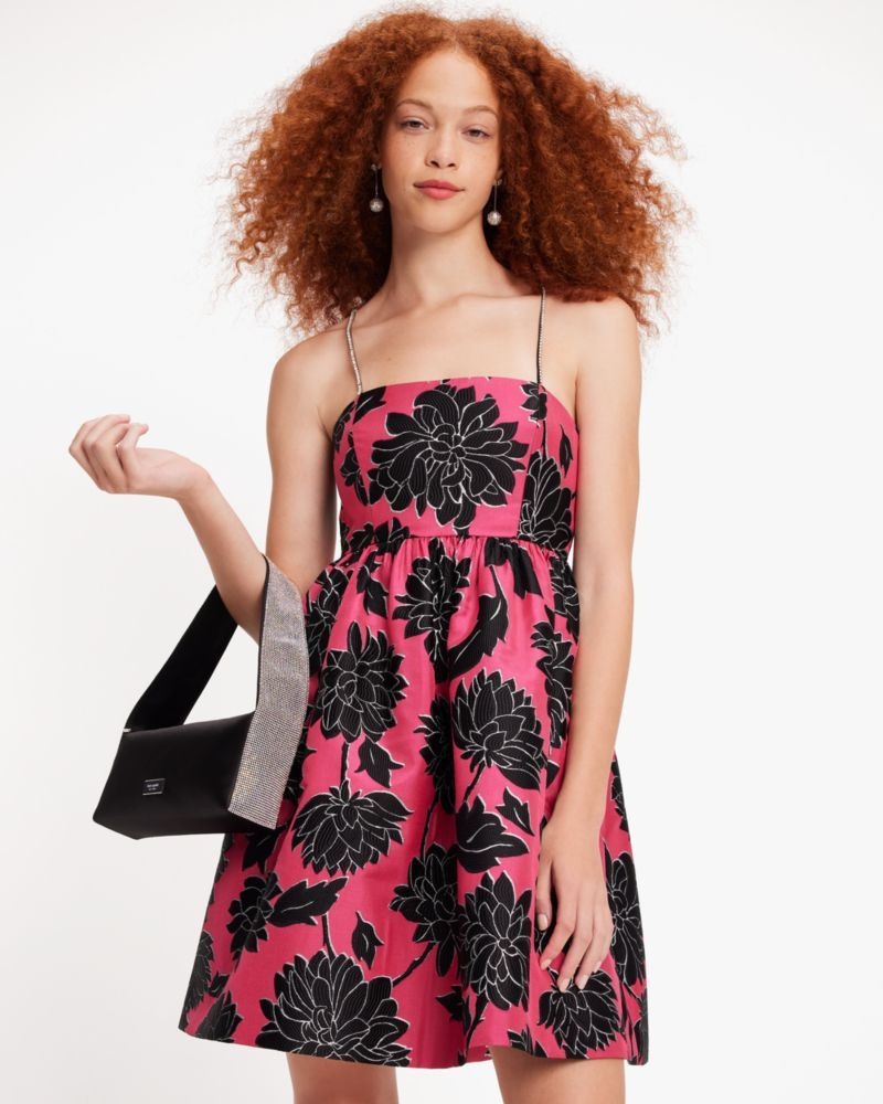 Kate Spade Festive Brocade Jewel Strap Dress Pink | 0681245-HT