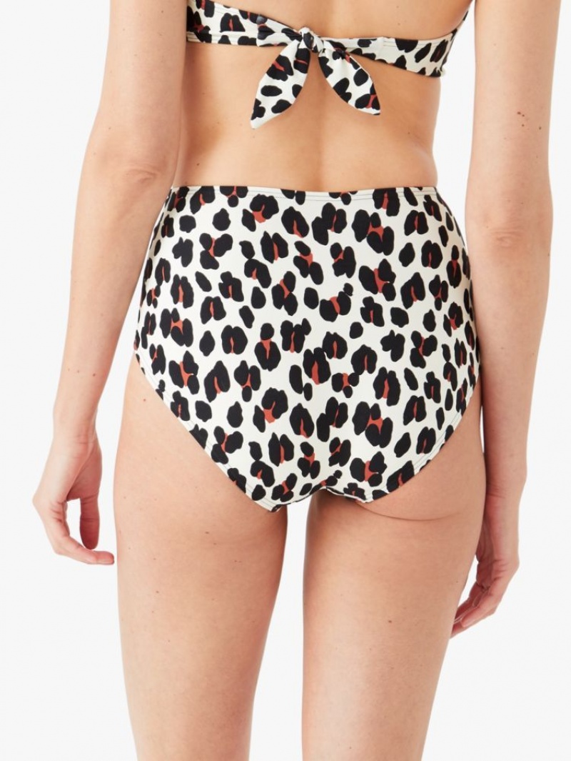 Kate Spade Fiji Feline High-waist Bikini Bottom Black | 2598613-MQ