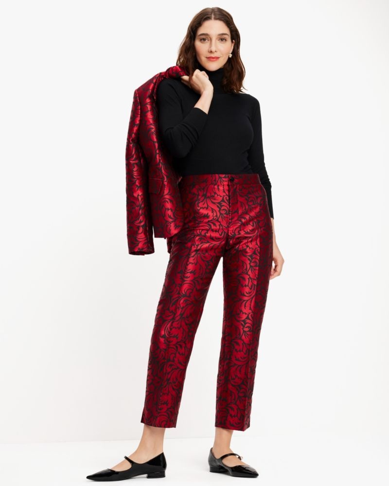Kate Spade Flourish Swirl Brocade Pants Black | 8401723-VG