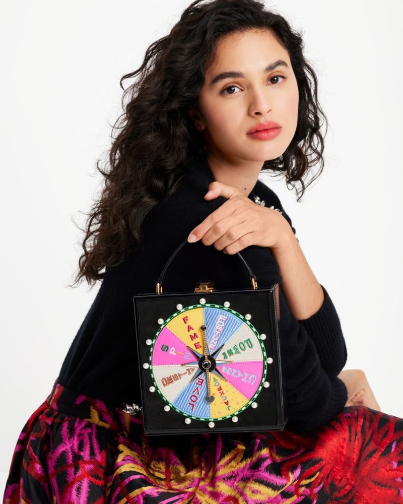 Kate Spade Fortune Favors Embellished 3D Top-handle Crossbody Black Multicolor | 8069354-VP