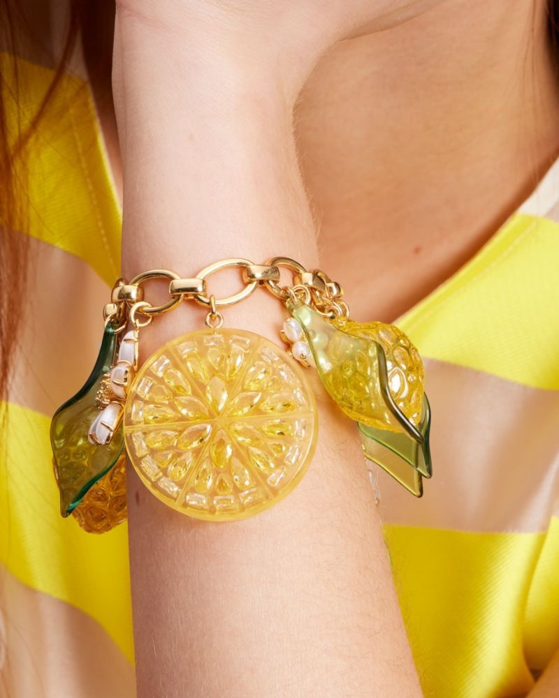 Kate Spade Fresh Squeeze Charm Bracelet Yellow Multicolor | 3729051-MN