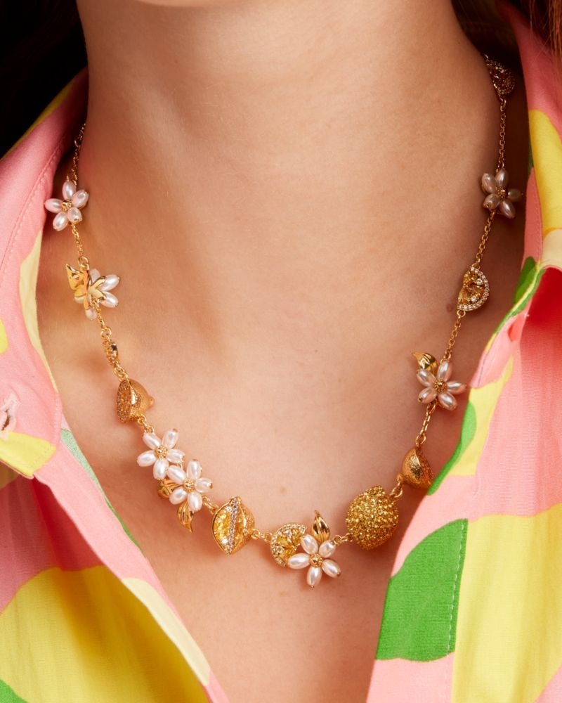 Kate Spade Fresh Squeeze Necklace Yellow Multicolor | 7819063-JD