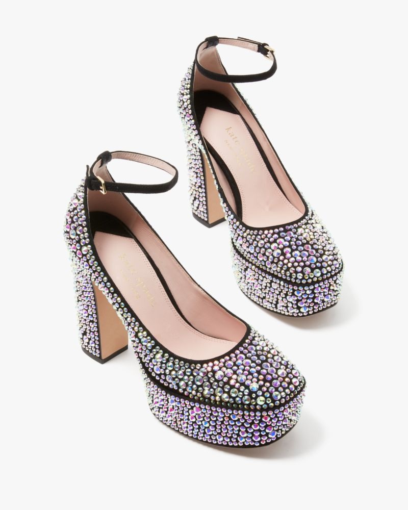 Kate Spade Gia Pave Platform Pumps Black | 0743159-UJ