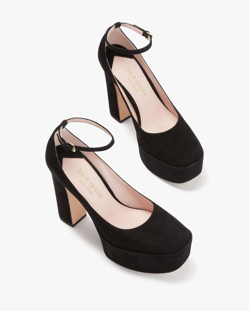 Kate Spade Gia Platform Pumps Black | 3750648-VD