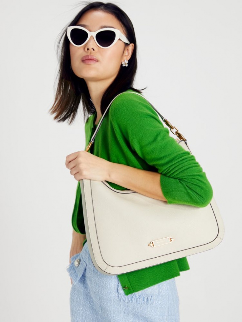Kate Spade Gramercy Medium Hobo Bag White | 0897236-CO