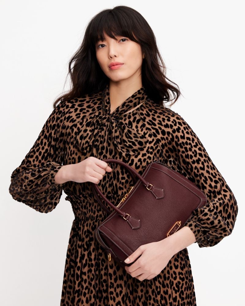 Kate Spade Gramercy Medium Satchel Dark Brown | 7695014-XC