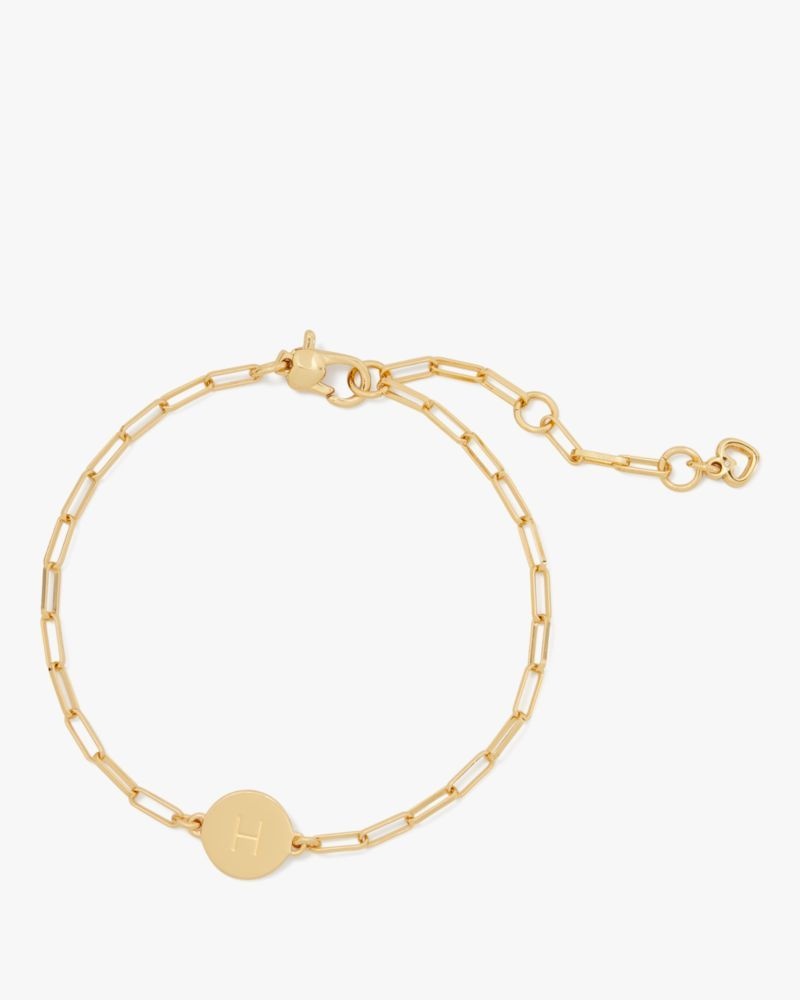 Kate Spade H Initial Chain Bracelet Gold | 8659134-JE