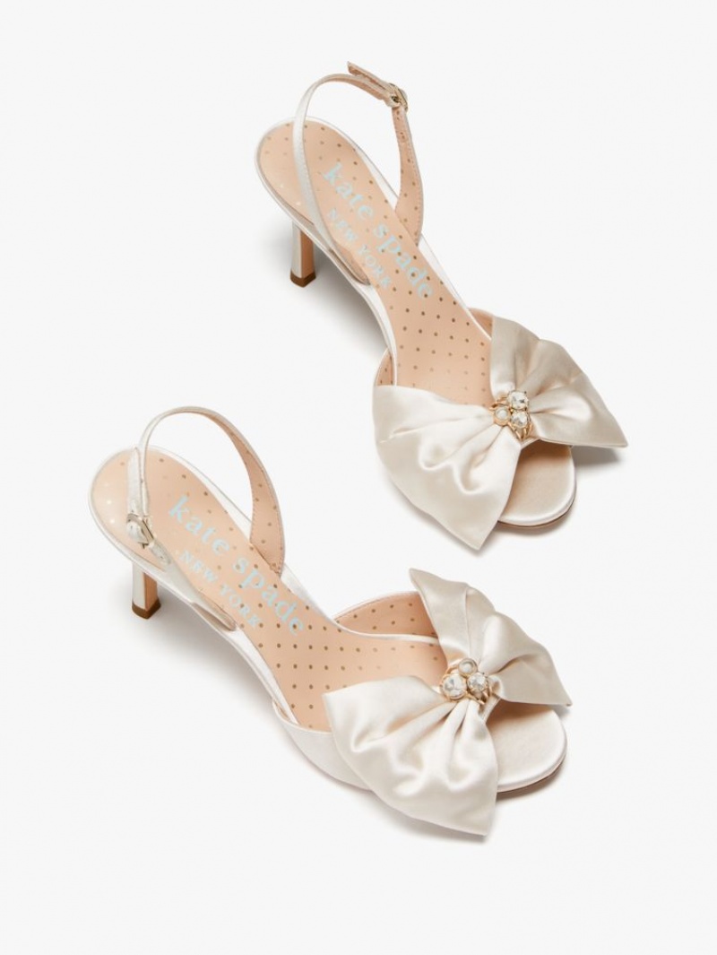 Kate Spade Happily Slingback Pumps White | 0987641-OF
