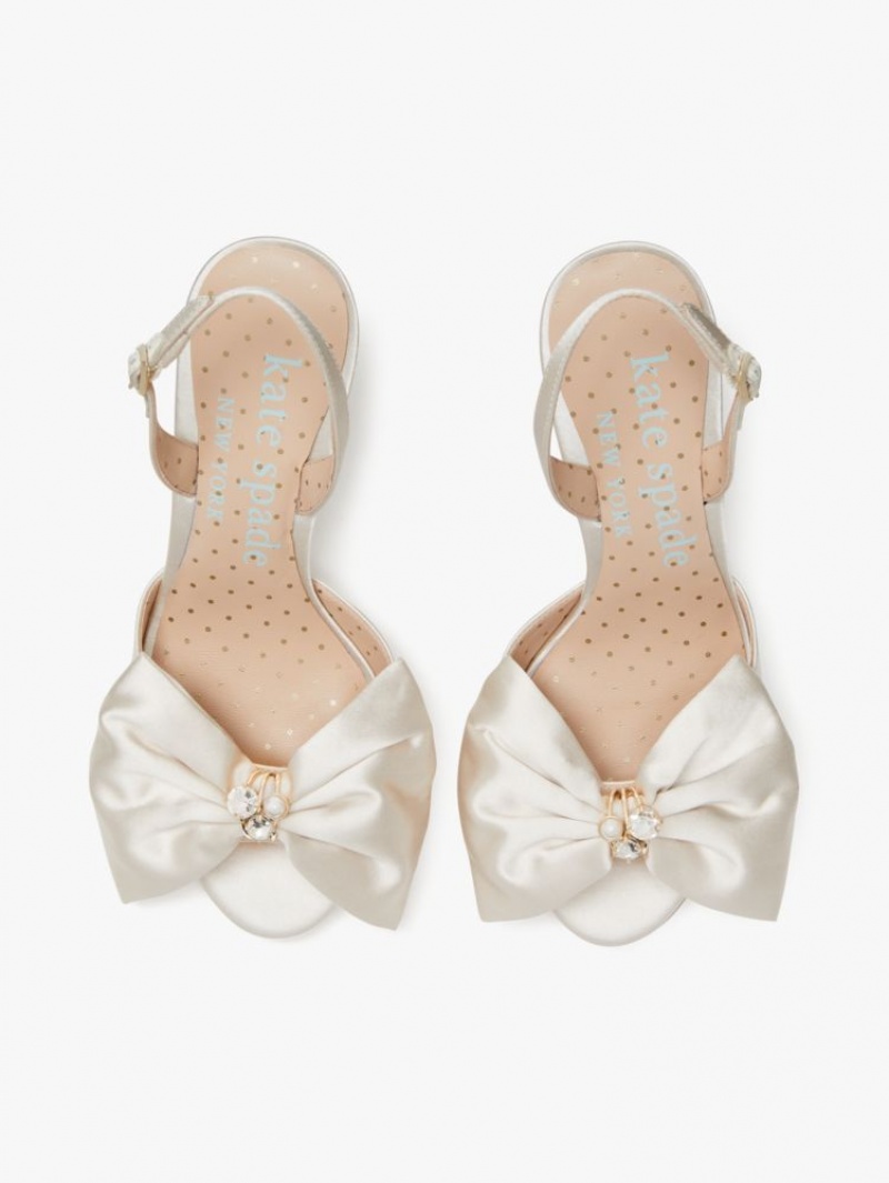 Kate Spade Happily Slingback Pumps White | 0987641-OF