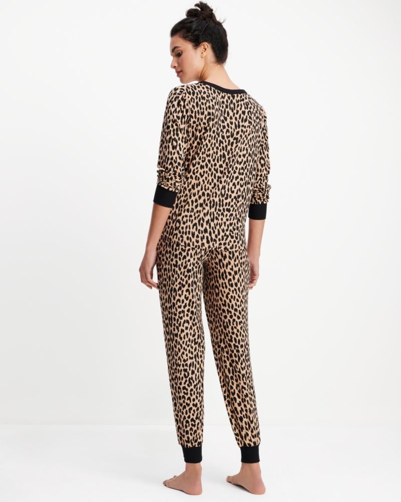 Kate Spade Henley PJ Set Leopard | 3516490-TW