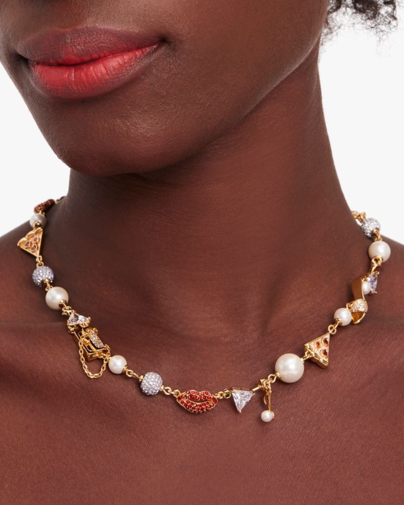 Kate Spade Hit The Town Statement Charm Necklace Multicolor | 9738521-IY