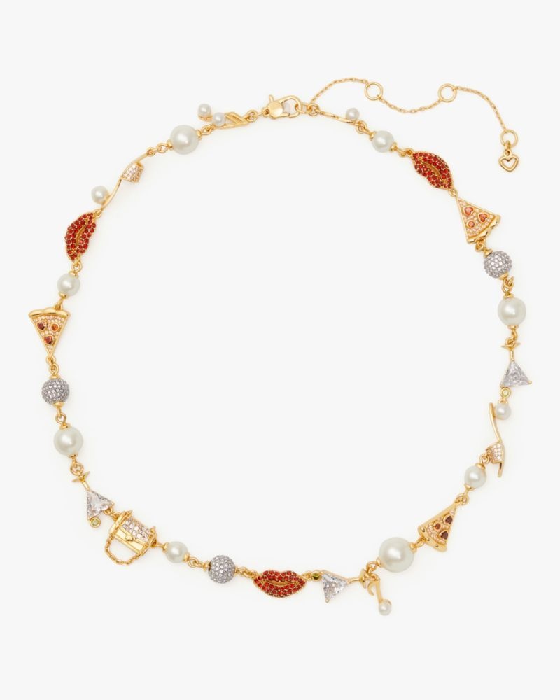 Kate Spade Hit The Town Statement Charm Necklace Multicolor | 9738521-IY