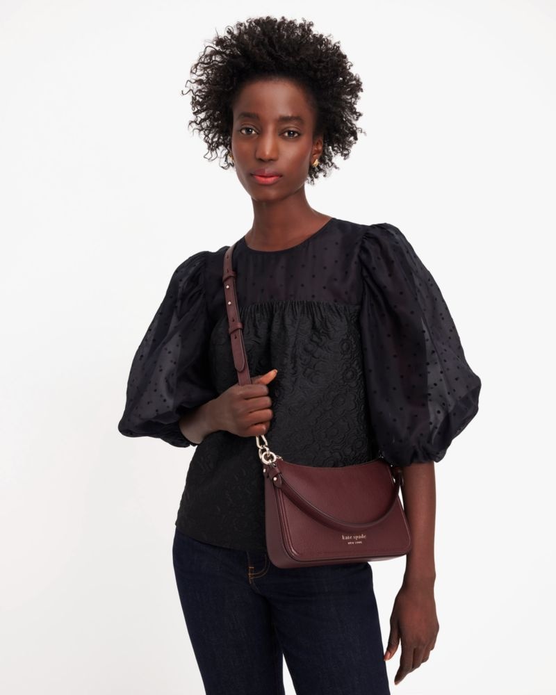 Kate Spade Hudson Medium Convertible Crossbody Dark Brown | 4603592-ST