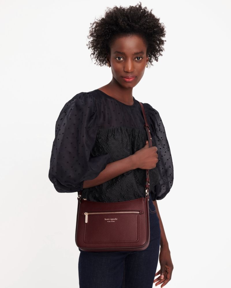 Kate Spade Hudson Medium Crossbody Dark Brown | 8765124-EA