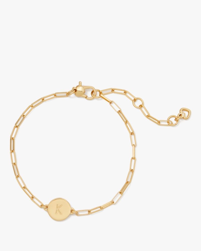 Kate Spade K Initial Chain Bracelet Gold | 7150684-MP