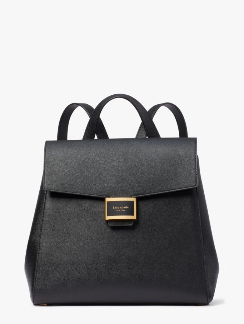 Kate Spade Katy Medium Flap Backpack Black | 7298645-DT