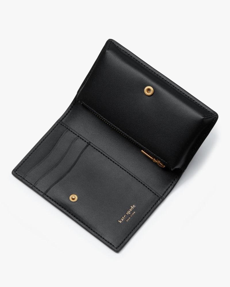Kate Spade Katy Small Bifold Snap Wallet Black | 5064297-RC