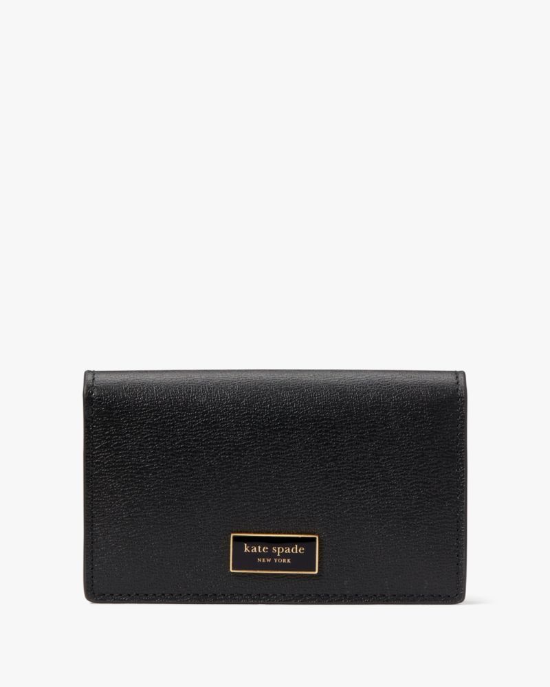 Kate Spade Katy Small Bifold Snap Wallet Black | 5064297-RC