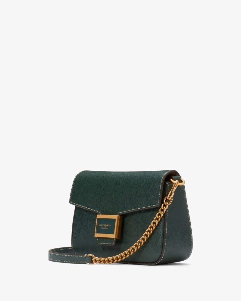 Kate Spade Katy Textured Leather Flap Chain Crossbody Rock Garden | 0652394-EY