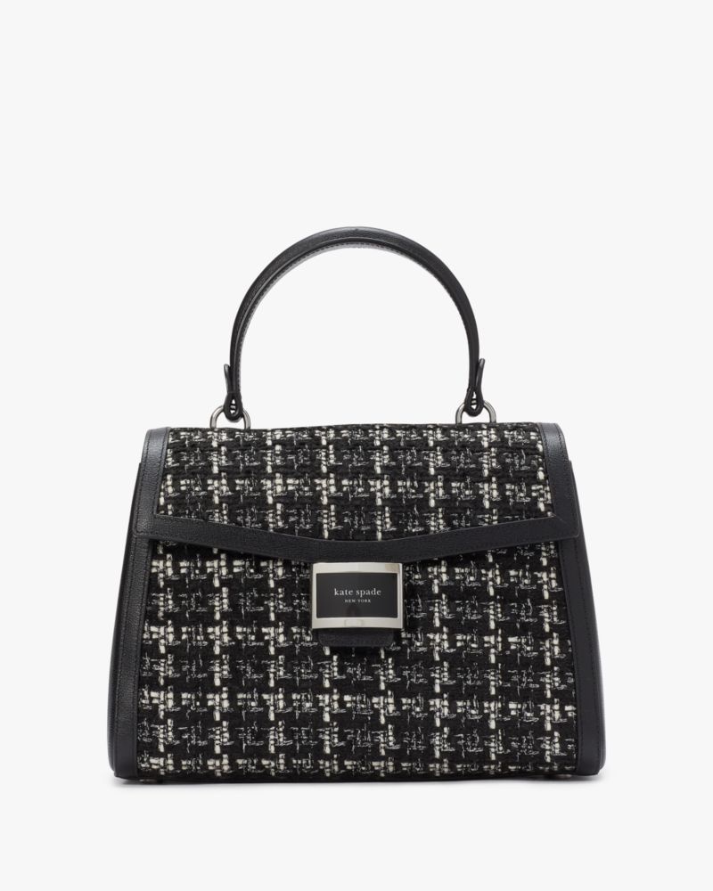 Kate Spade Katy Tweed Medium Top-handle Bag Black Multicolor | 6253780-JY