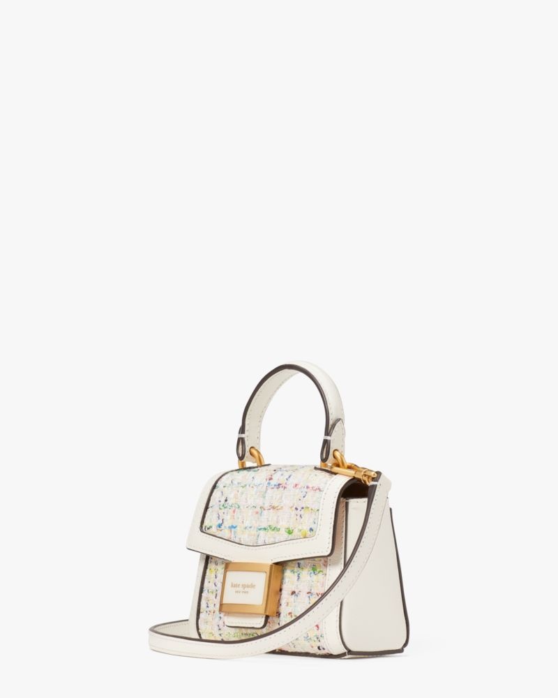 Kate Spade Katy Tweed Micro Crossbody Cream Multicolor | 5647819-IQ