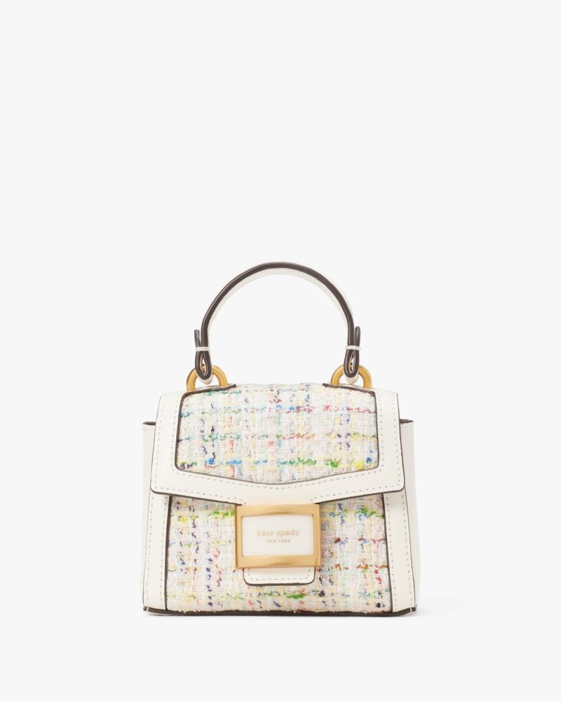 Kate Spade Katy Tweed Micro Crossbody Cream Multicolor | 5647819-IQ