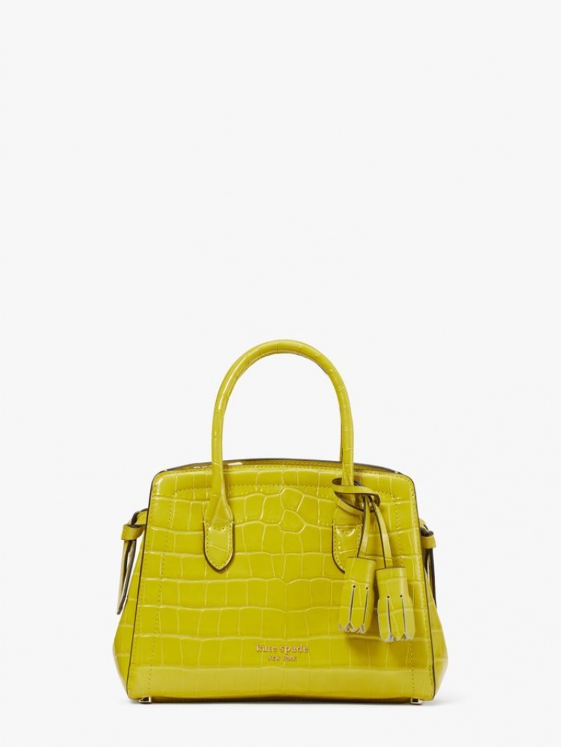 Kate Spade Knott Croc-embossed Mini Satchel Granny Smith | 2301564-AM