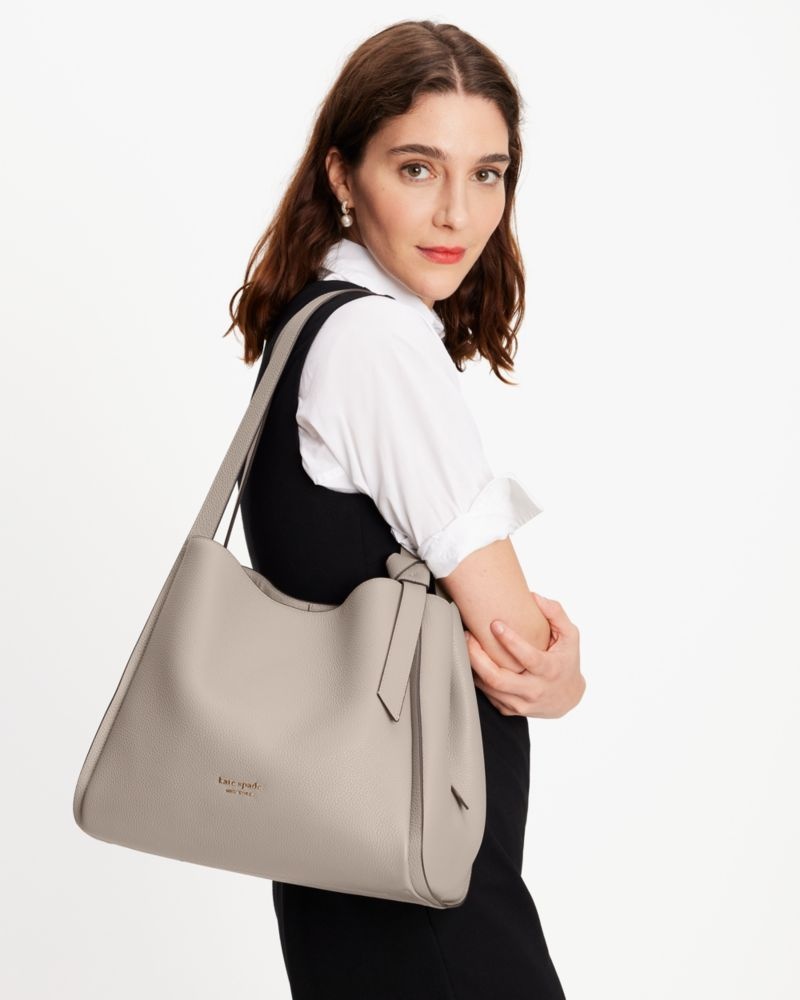 Kate Spade Knott Large Shoulder Bag Grey Brown | 9267410-NZ