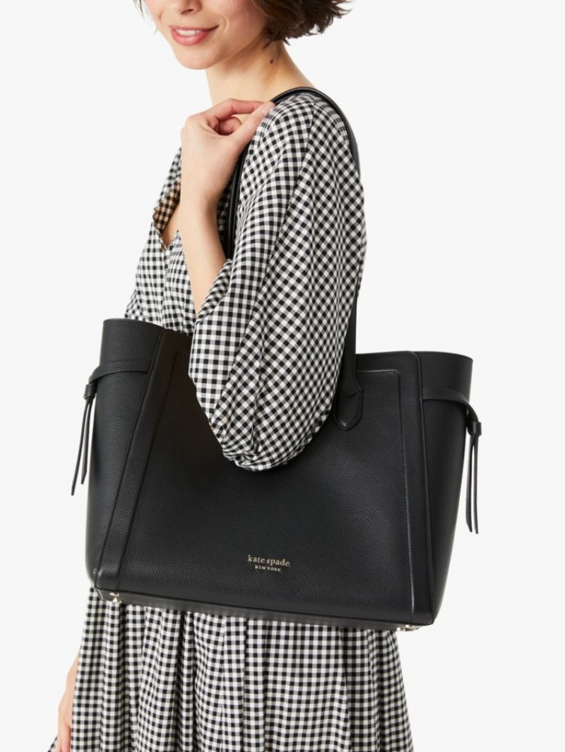 Kate Spade Knott Large Tote Black | 2581490-EO
