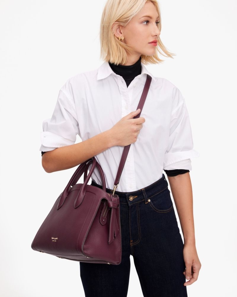 Kate Spade Knott Large Zip-top Satchel Deep Pink | 3860492-QT