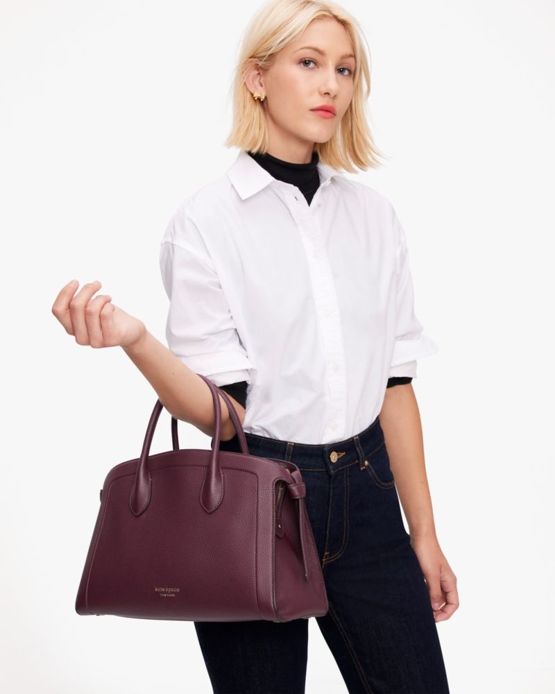 Kate Spade Knott Large Zip-top Satchel Deep Pink | 3860492-QT
