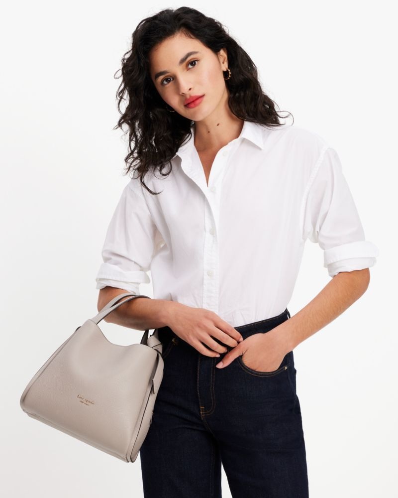 Kate Spade Knott Medium Crossbody Tote Grey Brown | 0267918-CG