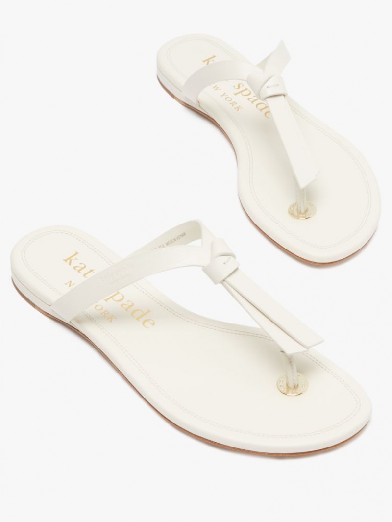 Kate Spade Knott Slide Sandals Parchment | 8697015-HE