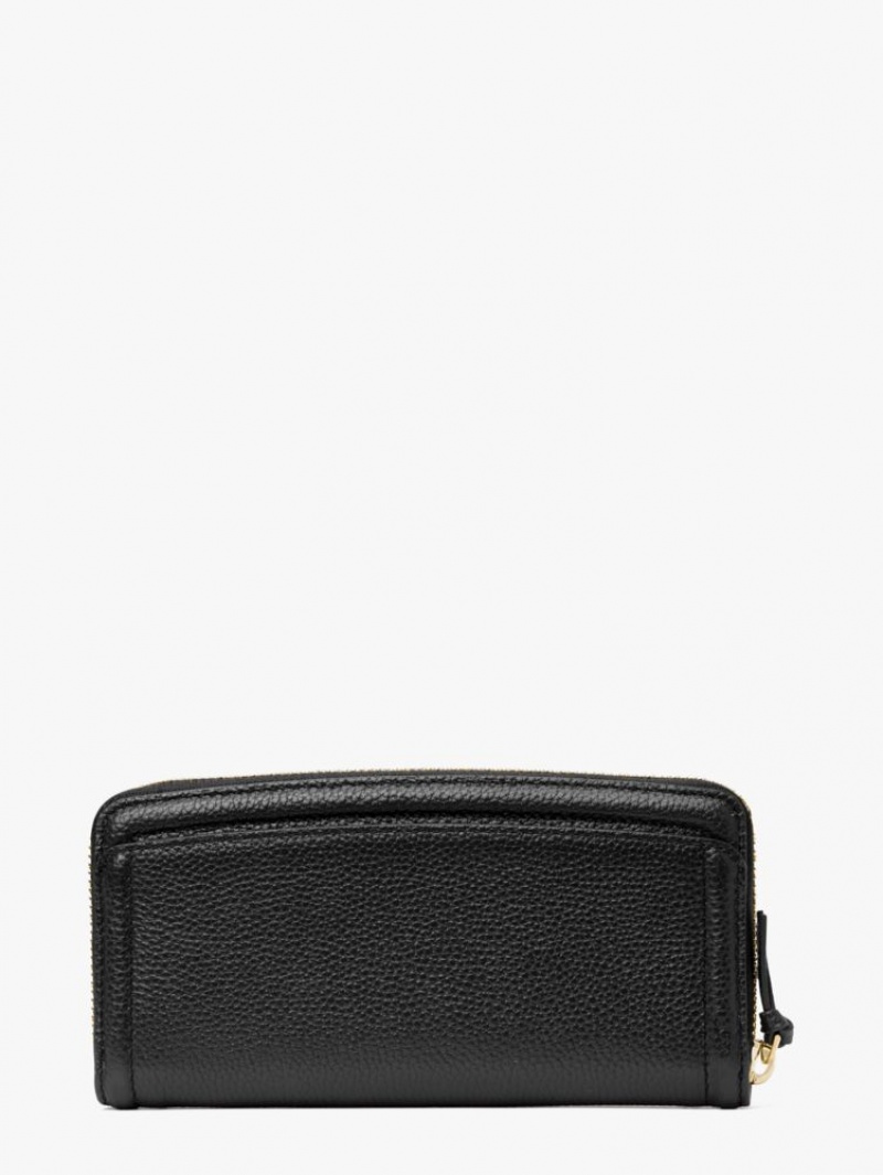 Kate Spade Knott Slim Continental Wallet Black | 8341795-HY