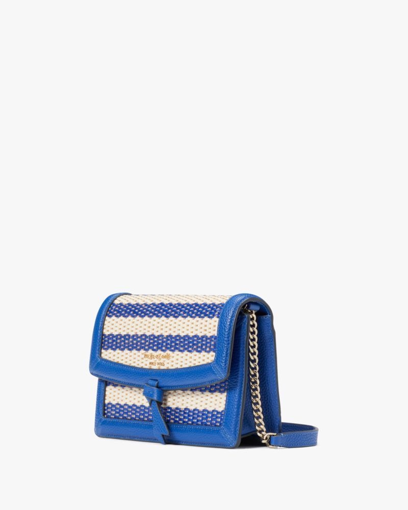 Kate Spade Knott Striped Flap Crossbody Blue Multicolor | 9783451-MX