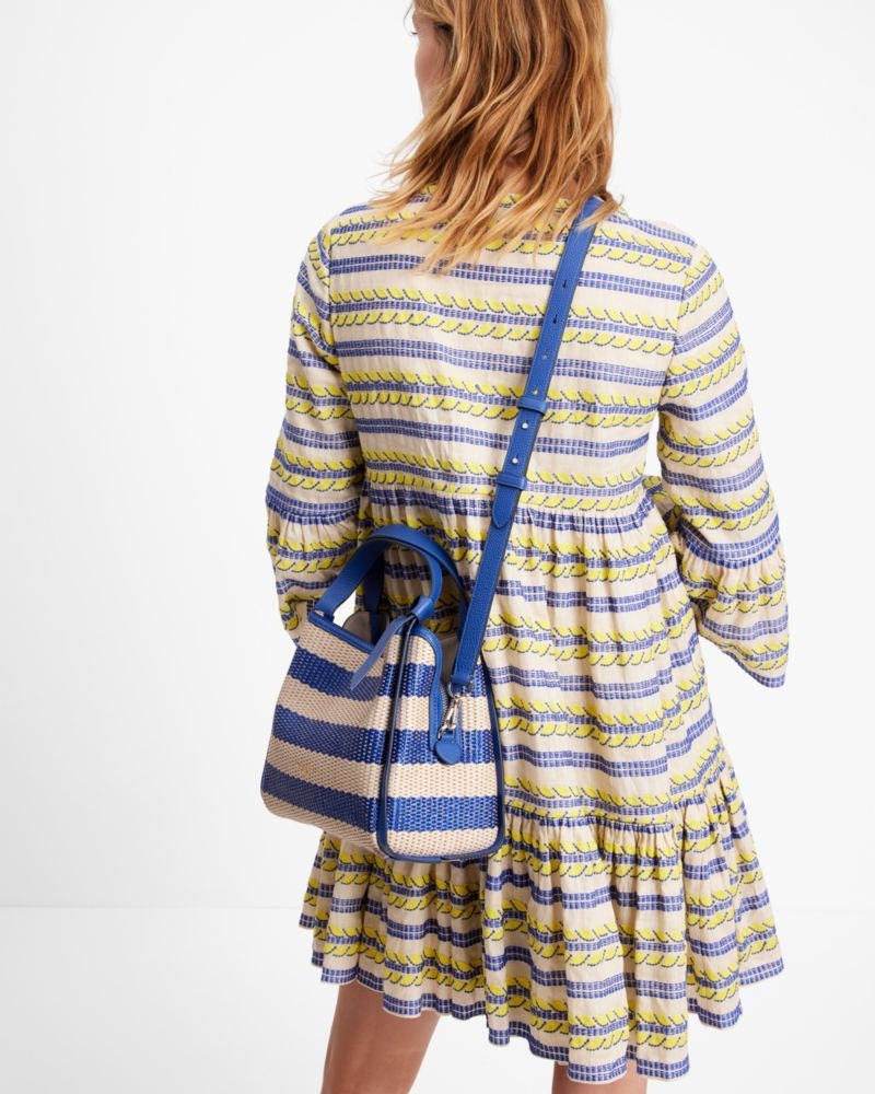 Kate Spade Knott Striped Medium Crossbody Tote Blue Multicolor | 5736109-HJ