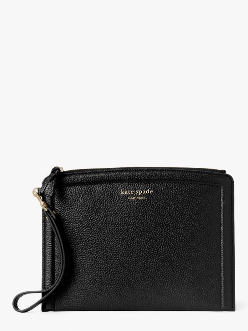 Kate Spade Knott Wristlet Black | 6942750-UP