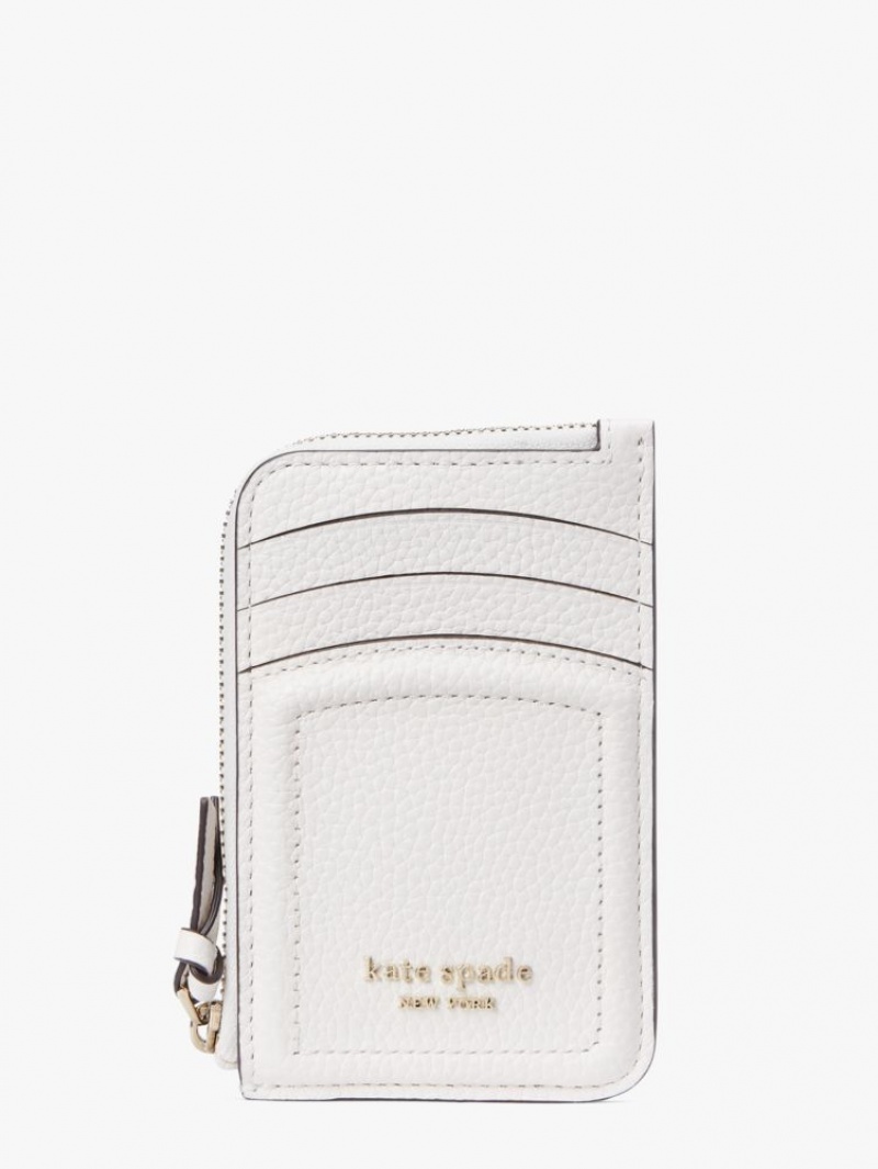 Kate Spade Knott Zip Cardholder Cream | 5392184-BX