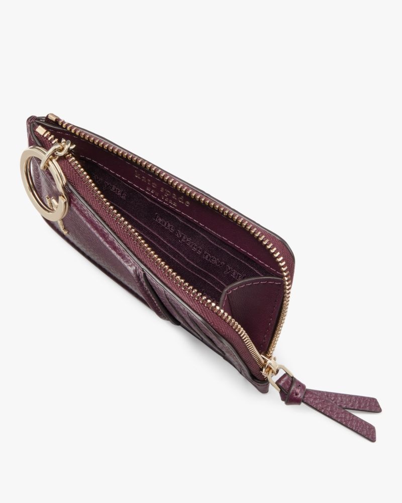 Kate Spade Knott Zip Cardholder Deep Pink | 5827613-UB