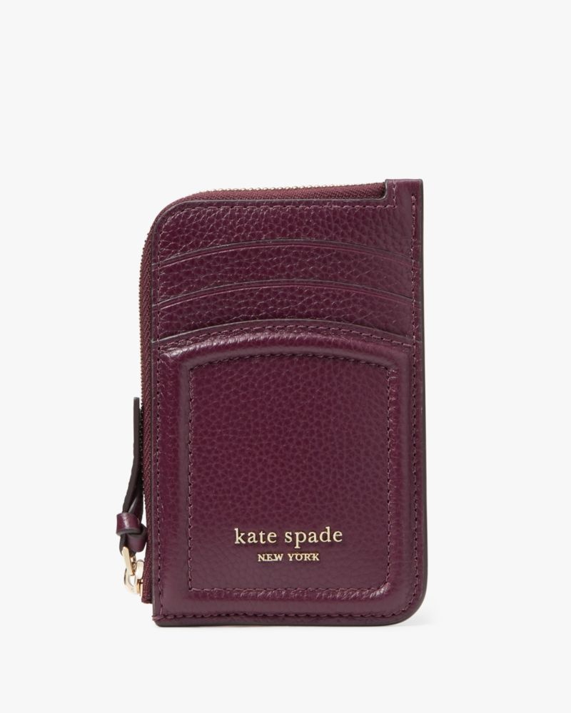 Kate Spade Knott Zip Cardholder Deep Pink | 5827613-UB