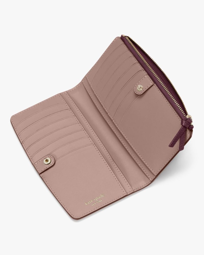 Kate Spade Knott Zip Slim Wallet Deep Pink | 9273608-VX