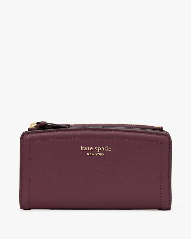 Kate Spade Knott Zip Slim Wallet Deep Pink | 9273608-VX