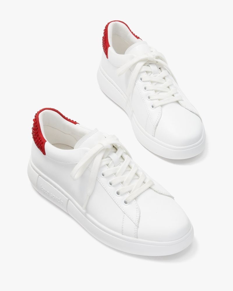 Kate Spade Lift Sneakers Tru Wht/Perf Chry | 0932874-DR