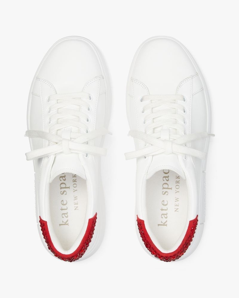 Kate Spade Lift Sneakers Tru Wht/Perf Chry | 0932874-DR