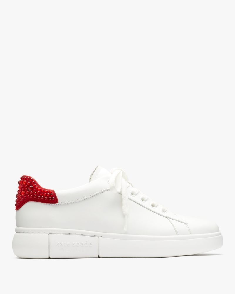 Kate Spade Lift Sneakers Tru Wht/Perf Chry | 0932874-DR