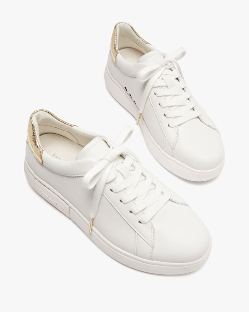 Kate Spade Lift Sneakers White / Gold | 6543128-LK